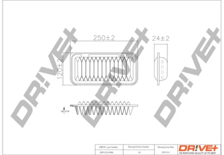 Drive+ - Фільтр повітря (аналог WA6665) DR!VE+ DP1110.10.0086