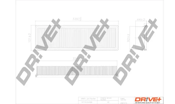 Drive+ - Фільтр повітря (аналог WA6779) DR!VE+ DP1110.10.0090 (фото 1)