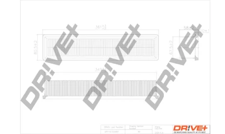 Drive+ - Фільтр повітря (аналог WA9496) DR!VE+ DP1110.10.0097