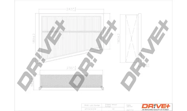 Drive+ - Фільтр повітря (аналог WA9457) DR!VE+ DP1110.10.0110 (фото 1)