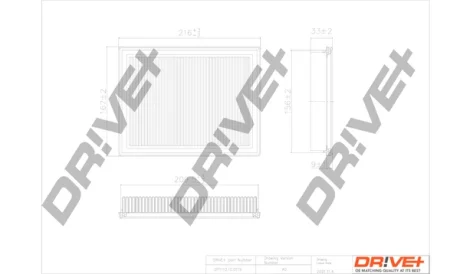 Drive+ - Фільтр повітря (аналог WA6706) DR!VE+ DP1110.10.0119