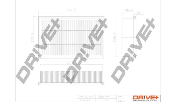 Drive+ - Фільтр повітря (аналог WA9407) DR!VE+ DP1110.10.0122 (фото 1)