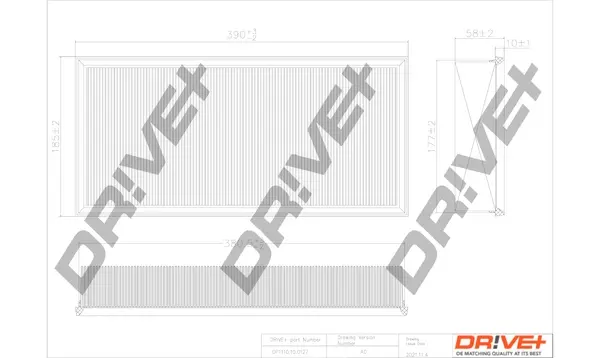 Drive+ Фільтр повітря (аналог WA9515) DR!VE+ DP1110.10.0127 (фото 1)