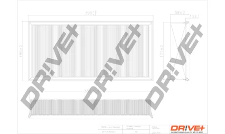 Drive+ Фільтр повітря (аналог WA9515) DR!VE+ DP1110.10.0127