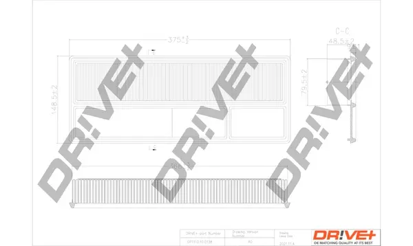Drive+ - Фільтр повітря (аналог WA9528) DR!VE+ DP1110.10.0138 (фото 1)