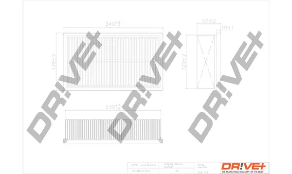 Drive+ - Фільтр повітря (аналог WA9469) DR!VE+ DP1110.10.0142 (фото 1)