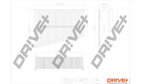 Drive+ - Фільтр повітря (аналог WA9655) DR!VE+ DP1110.10.0167
