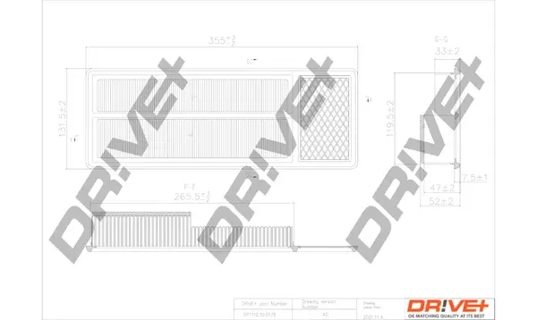 Drive+ - Фільтр повітря (аналог WA9666) DR!VE+ DP1110.10.0178 (фото 1)