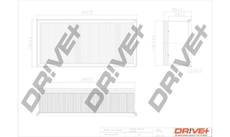 Drive+ - Фільтр повітря (аналог WA9475) DR!VE+ DP1110.10.0197