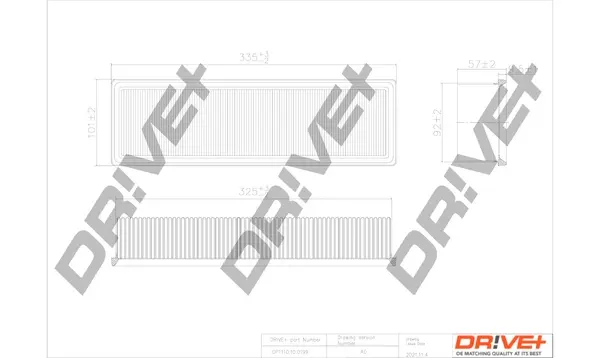Drive+ - Фільтр повітря (аналог WA6784) DR!VE+ DP1110.10.0199 (фото 1)