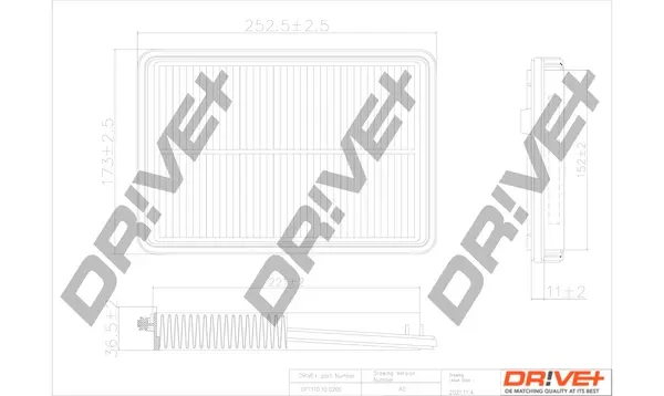 Drive+ - Фільтр повітря (аналог WA9788) DR!VE+ DP1110.10.0200 (фото 1)