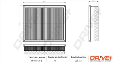 Drive+ Фільтр повітря (аналог WA9802) DR!VE+ DP1110.10.0213