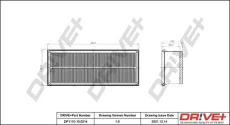Drive+ Фільтр повітря (аналог WA6787) DR!VE+ DP1110.10.0214