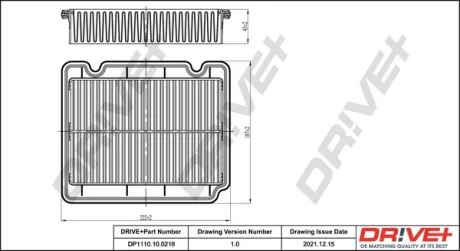 Drive+ - Фільтр повітря (аналог WA9439) DR!VE+ DP1110.10.0218