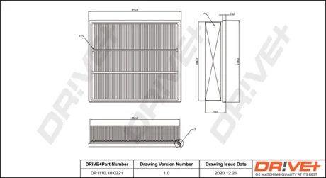 Drive+ Фільтр повітря (аналог WA6342) DR!VE+ DP1110.10.0221
