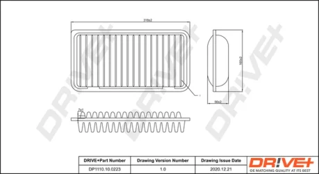 Drive+ Фільтр повітря (аналог WA9497) DR!VE+ DP1110.10.0223