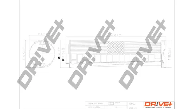 Drive+ Фільтр повітря (аналог WA9622) DR!VE+ DP1110.10.0246 (фото 1)