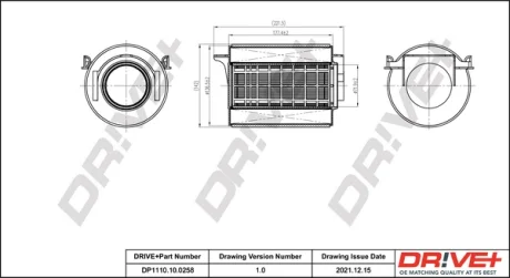 Drive+ Фільтр повітря (аналог WA9757) DR!VE+ DP1110.10.0258