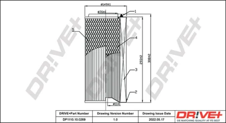 Drive+ Фільтр повітря (аналог WA6068) DR!VE+ DP1110.10.0269