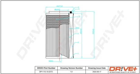 Drive+ Фільтр повітря (аналог WA6084) DR!VE+ DP1110.10.0272