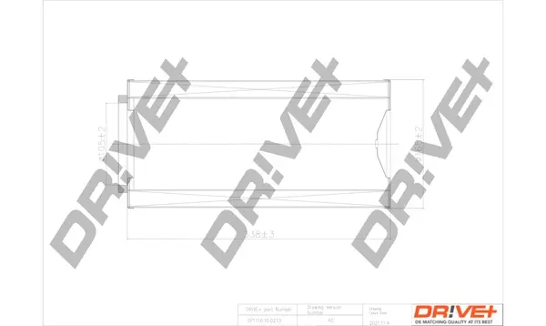 Drive+ Фільтр повітря (аналог WA6085) DR!VE+ DP1110.10.0273 (фото 1)