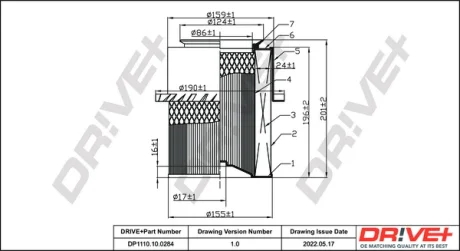Drive+ Фільтр повітря (аналог WA6579) DR!VE+ DP1110.10.0284