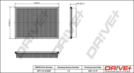 Drive+ - Фільтр повітря (аналог WA9491) DR!VE+ DP1110.10.0297