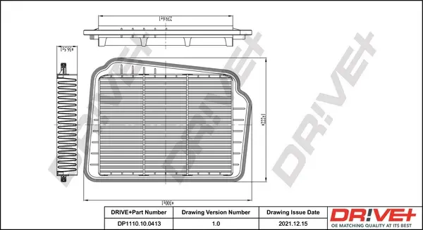 Drive+ - Фільтр повітря (аналог WA9440) DR!VE+ DP1110.10.0413 (фото 1)