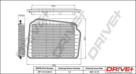 Drive+ - Фільтр повітря (аналог WA9440) DR!VE+ DP1110.10.0413