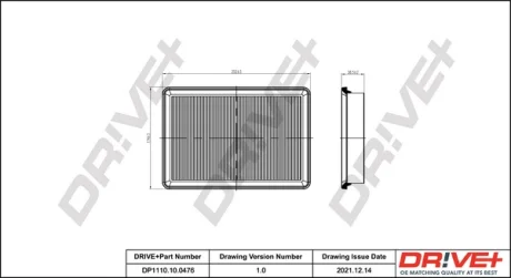 Drive+ Фільтр повітря (аналог WA6724) DR!VE+ DP1110.10.0476