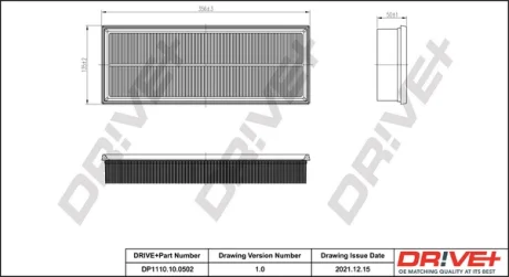 Drive+ Фільтр повітря (аналог WA6587) DR!VE+ DP1110.10.0502
