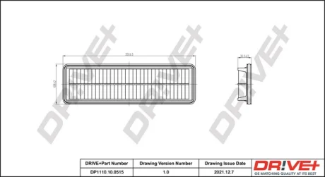 Drive+ Фільтр повітря (аналог WA9800) DR!VE+ DP1110.10.0515