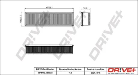 Drive+ - Фільтр повітря (аналог WA9754) DR!VE+ DP1110.10.0538