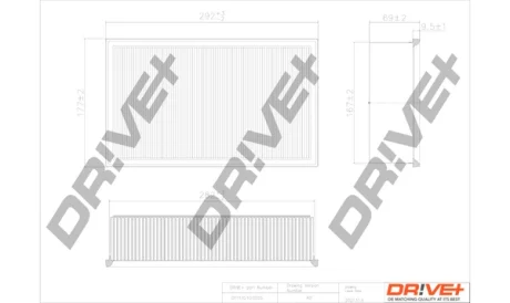 Drive+ - Фільтр повітря (аналог WA9779) DR!VE+ DP1110.10.0555