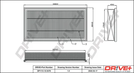 Drive+ Фільтр повітря (аналог WA6332) DR!VE+ DP1110.10.0579