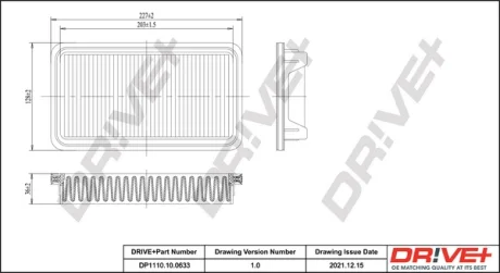 Drive+ - Фільтр повітря (аналог WA9549) DR!VE+ DP1110.10.0633