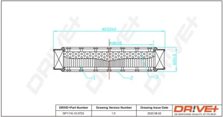 Drive+ Фільтр повітря (аналог WA6395) DR!VE+ DP1110.10.0723