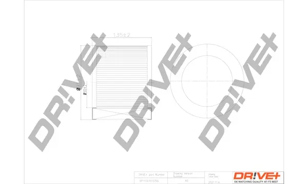 Drive+ Фільтр повітря (аналог WA6568) DR!VE+ DP1110.10.0755 (фото 1)