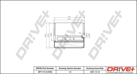 Drive+ Фільтр повітря (аналог WA9737) DR!VE+ DP1110.10.0762