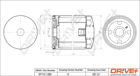 Drive+ - Фільтр оливи (аналог WL7070) DR!VE+ DP1110.11.0004