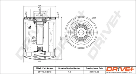 Drive+ - Фільтр оливи (аналог WL7160) DR!VE+ DP1110.11.0013