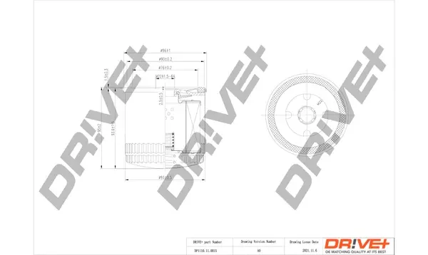 Drive+ - Фільтр оливи (аналог WL7089) DR!VE+ DP1110.11.0015 (фото 1)