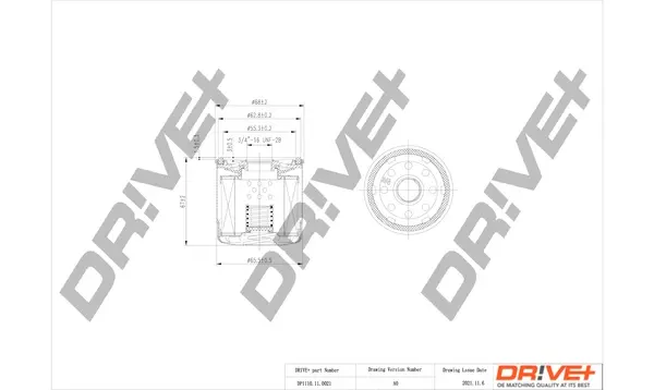 Drive+ - Фільтр оливи (аналог WL7119) DR!VE+ DP1110.11.0021 (фото 1)