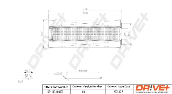 Drive+ Фільтр оливи (аналог WL7304) DR!VE+ DP1110.11.0023 (фото 1)