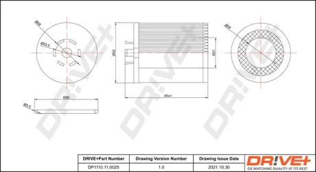 Drive+ Фільтр оливи (аналог WL7232) DR!VE+ DP1110.11.0025