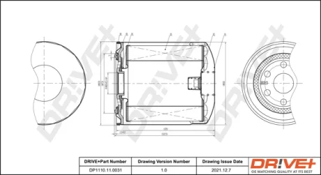 Drive+ - Фільтр оливи (аналог WL7154) DR!VE+ DP1110.11.0031