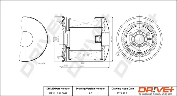 Drive+ - Фільтр оливи (аналог WL7235) DR!VE+ DP1110.11.0042 (фото 1)
