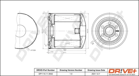 Drive+ - Фільтр оливи (аналог WL7235) DR!VE+ DP1110.11.0042