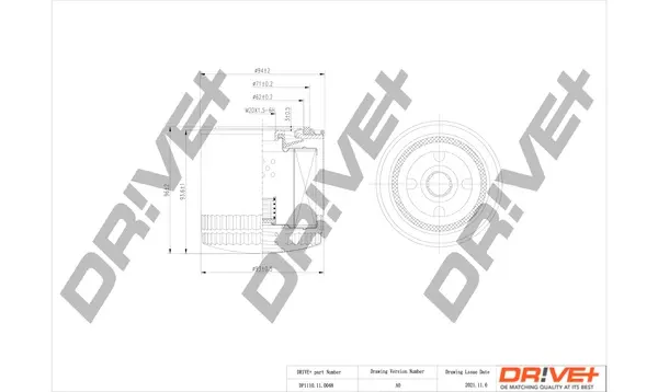 Drive+ - Фільтр оливи (аналог WL7291) DR!VE+ DP1110.11.0048 (фото 1)