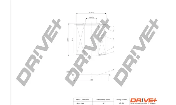 Drive+ - Фільтр оливи (аналог WL7292) DR!VE+ DP1110.11.0069 (фото 1)